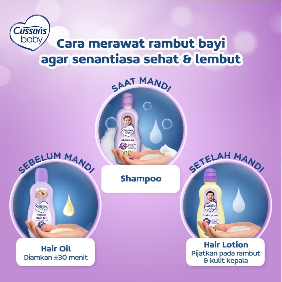 Baru Cussons Baby Hair Lotion 35ml+15ml Candle Nut &amp; Celery