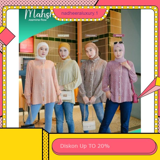 Terlaris. Ready stock. Terbaru Blouse Kemeja Ghina Fashion Terbaru Ori Ootd Atasan Wanita Kekinian K