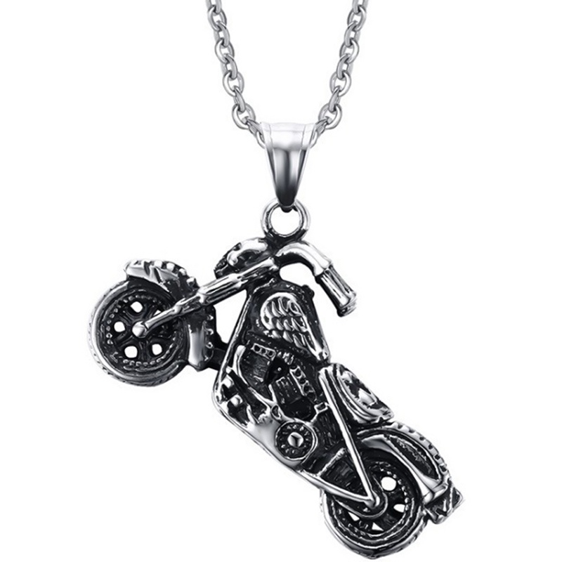 Man Vintage Gothic Ghost Rider Liontin Alloy Motor Sepeda Motor Pendant Kalung