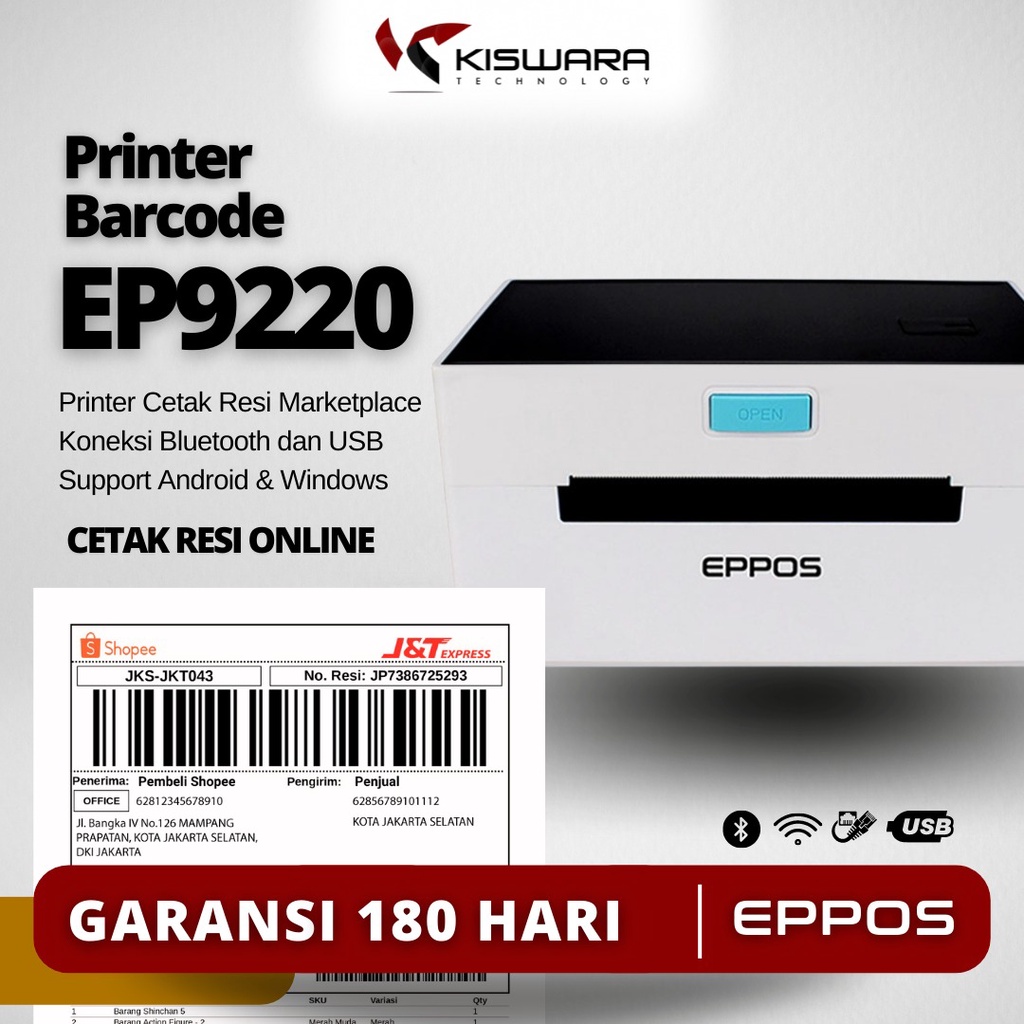 Printer Resi EPPOS EP9220UB - USB BLUETOOTH kiswarabandung