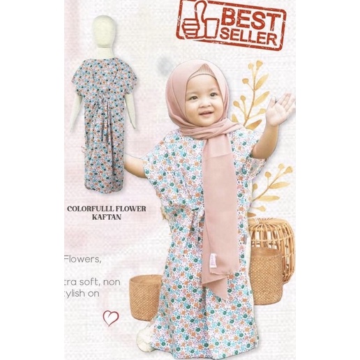 Little palmerhaus gamis kaftan aliyah 1-5 tahun kaftan anak baju lebaran anak