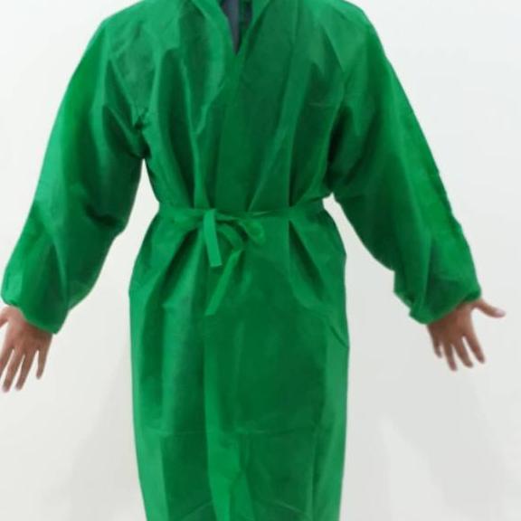 Ready Gown Isolation Disposable/ APD Gown/ Surgical Gown/ Hazmat - warna 35 gsm