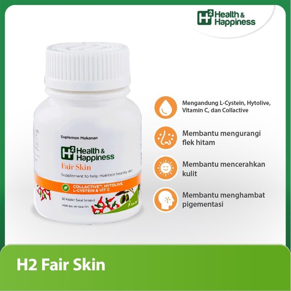 Health &amp; Happiness H2 Fair Skin - Suplemen Kesehatan Kulit