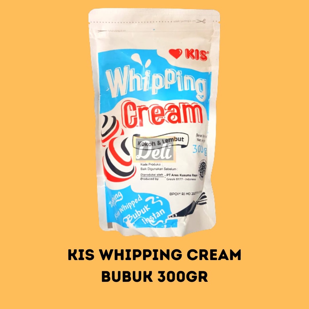 

Kis Whipping Cream Bubuk 300gr / Whip Cream Bubuk Instan Kis Pouch 300gr