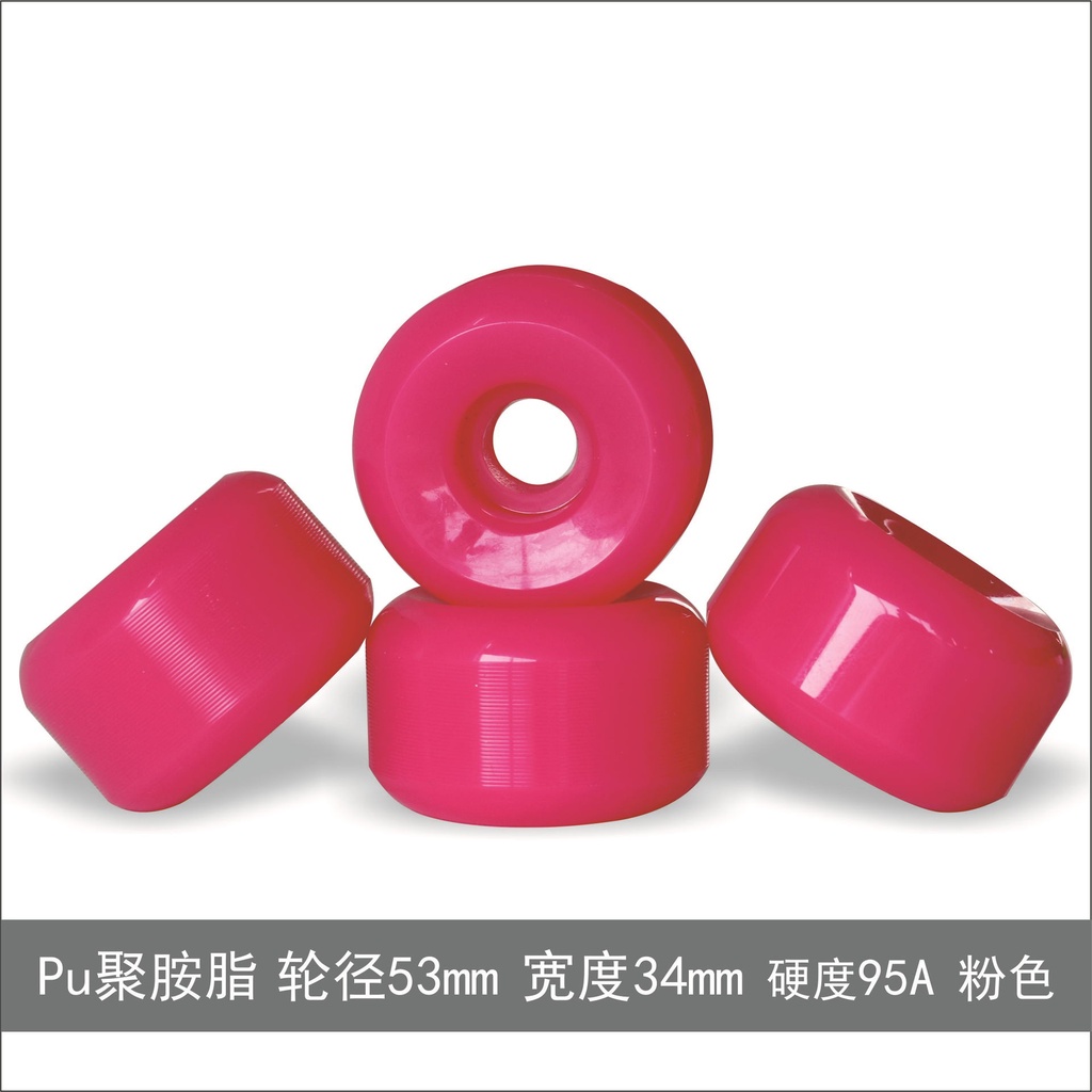 53* 34MM 99A Roda skateboard Bentuk H 4pcs candy color 2use road wheel Roda skateboard slide