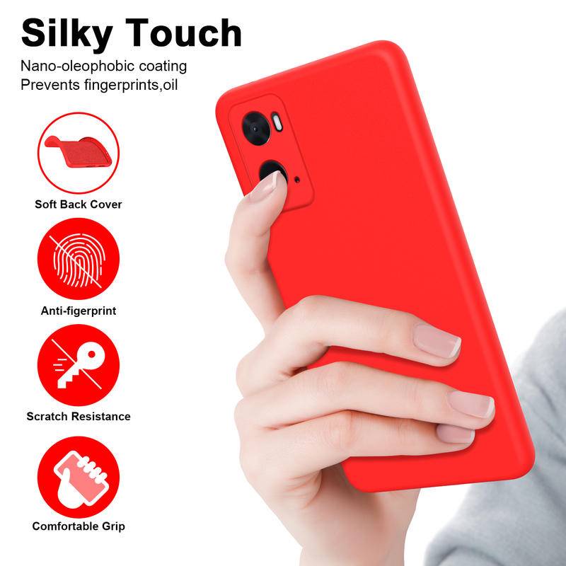 Case Silikon Cair Untuk OPPO A96 A76 A75 A54 A74 A95 A16 A55 A15 A15s 4G 5G Square Shockproof Phone Soft Back Cover