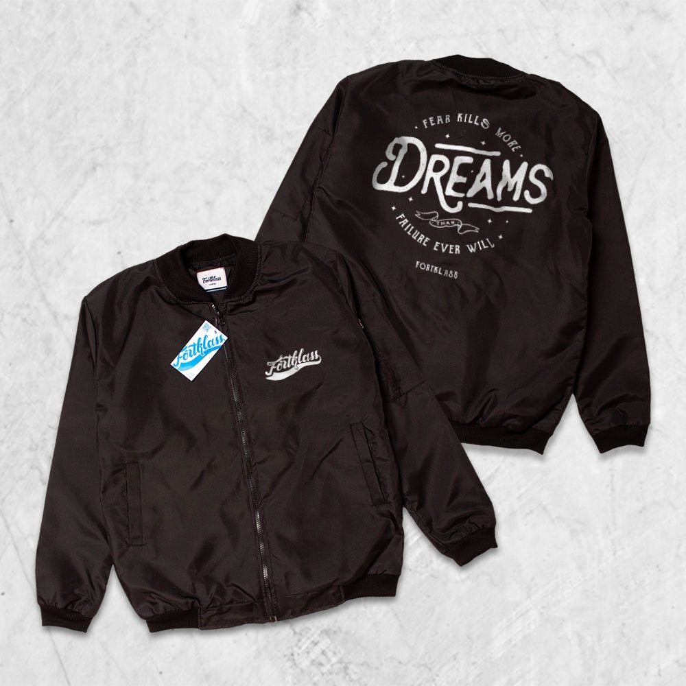 Fortglass Jaket Bomber Gafi Dream Jaket pria Lengan Panjang