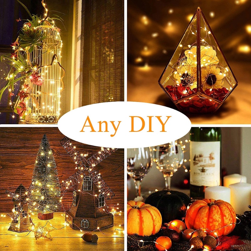 [Harga Grosir] Fleksibel DIY Light String Multicolor Dreamy Fairy Lamp 3M Kedip String Lights Romantic Festival Decor Lighting Untuk Bobble Balls Xmas Tree Bouquet Curtain