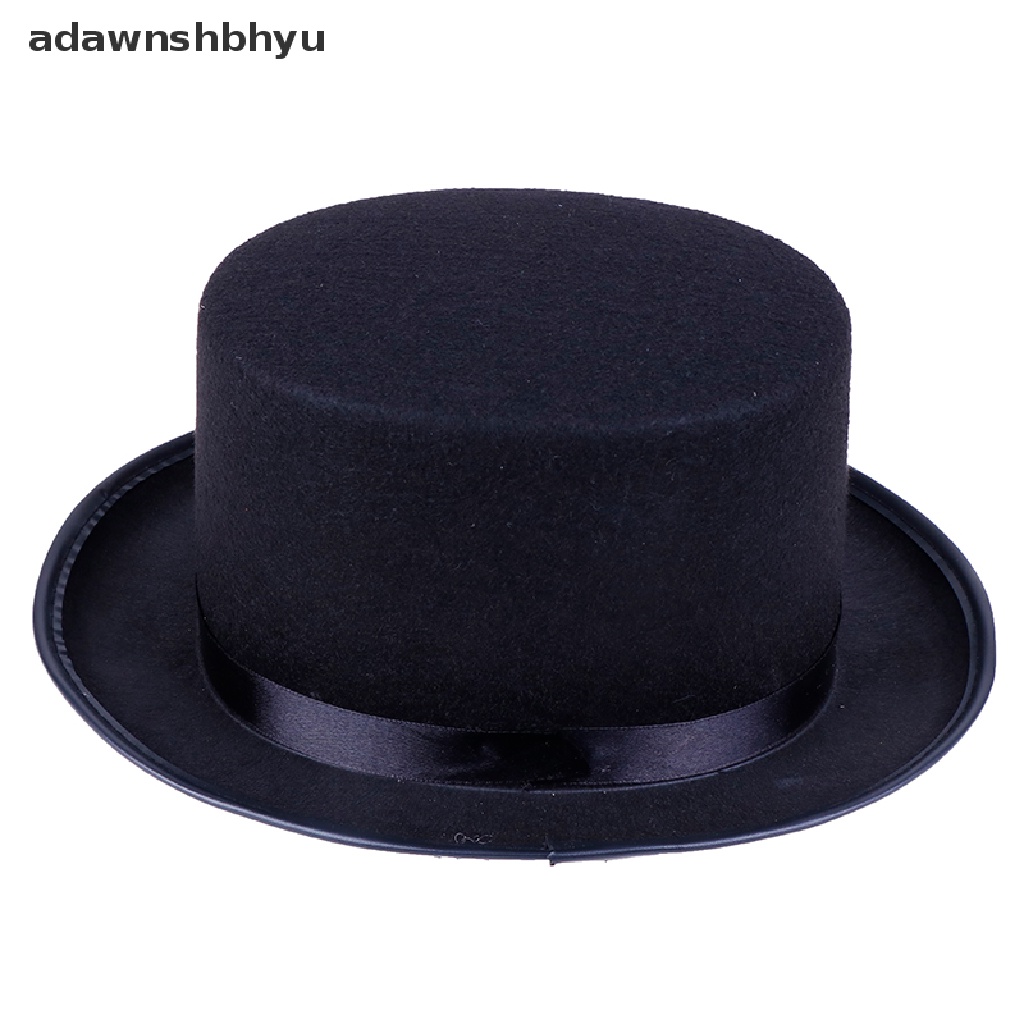 Adawnshbhyu Topi Hitam Top Hat Magician Costume Tuxedo Mat Hatter Wedding Natal Pesta Formal ID