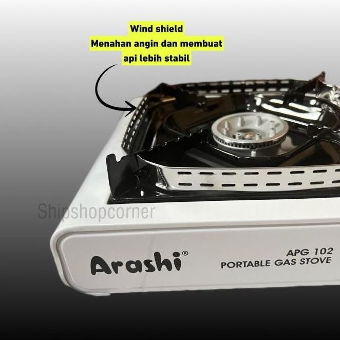 Baru Kompor Gas Portable Arashi Apg102 / Kompor Portabel Aktifselamanya