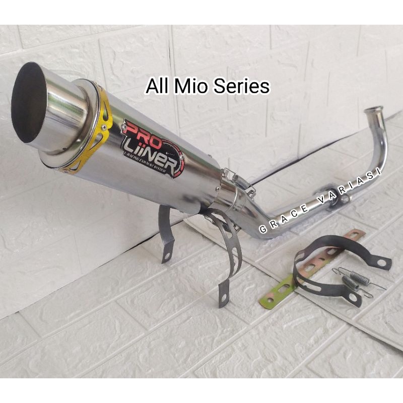 KNALPOT RACING PRO LINER UNTUK SEMUA MOTOR MATIC MIO/ALL TYPE MIO. MIO SPORTY/SMILE/J/SOUL GT 113/11