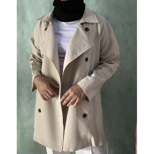 Preloved/Thrift Coat Coklat/Long Blazer Korean Style