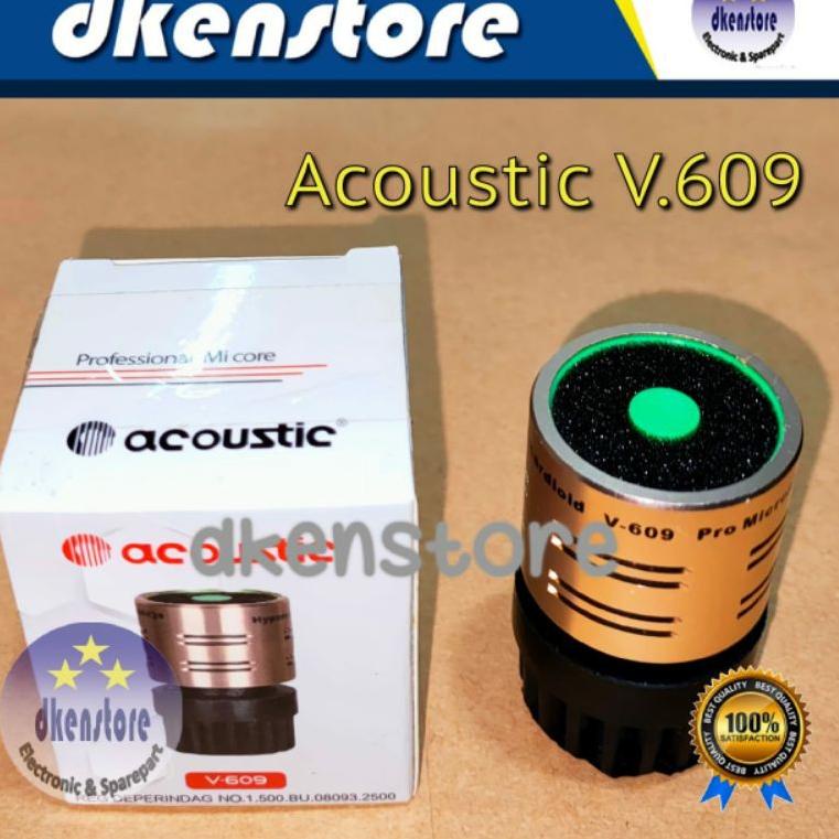 [P-D4D[♫♪] Spool Mic Acoustic V609 Sensitif buat Microphone Vocal kabel dan wireless Original langsu