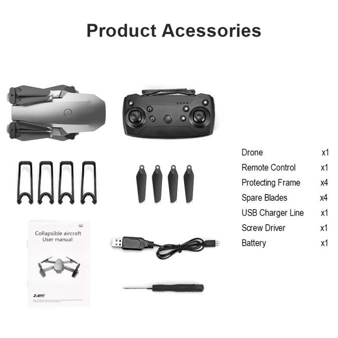 Drone E68 Mini Rc Drone 4K Hd Camera Wifi Fpv Quadcopter Vs Dji Mavic