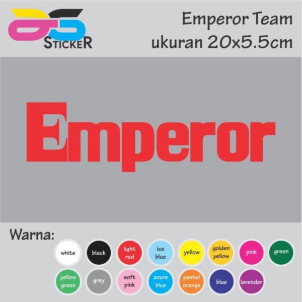Cutting Sticker - Stiker Emperor initial D 20x5.5cm - BLACK Limited