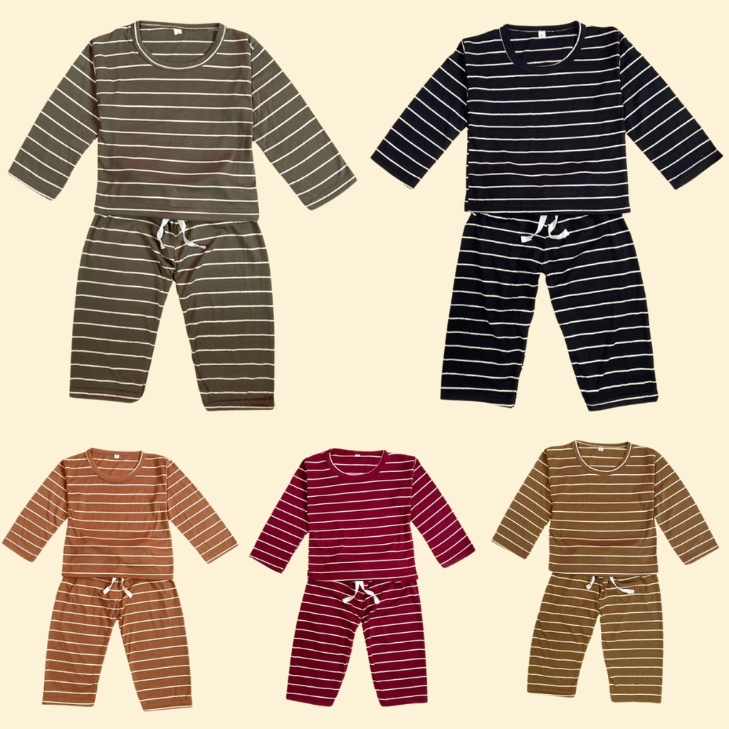 Babynkids - Setelan Salur Anak / Setelan Piyama Salur Anak / Setelan Tidur Anak