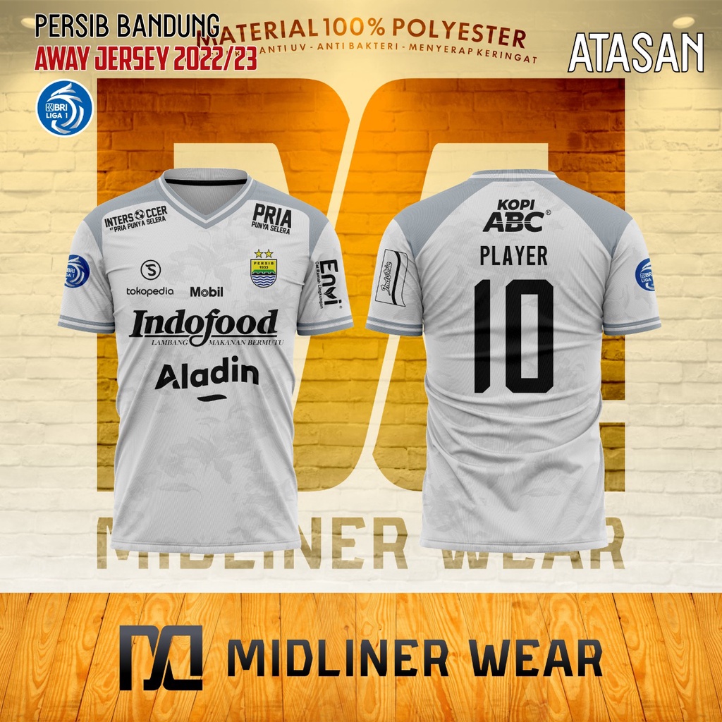 Jersey baju kaos Atasan PERSIB BANDUNG AWAY 2022