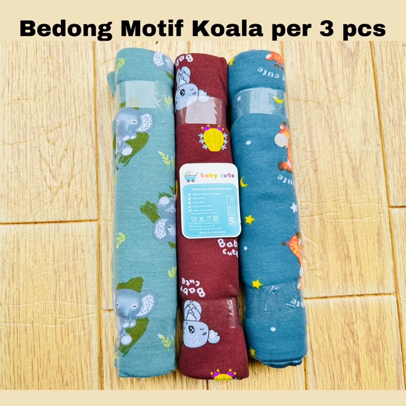 Bedong kaos Bayi Dino dan Koala per 3 pcs dan 6 pcs SNI Garment promo 8.8