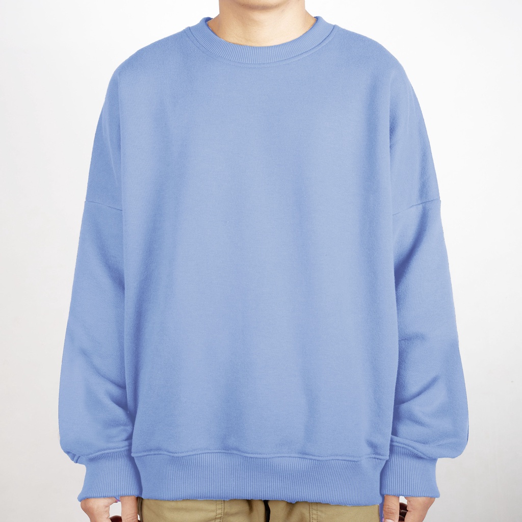 Crewneck Boxy Oversized Dusty Blue