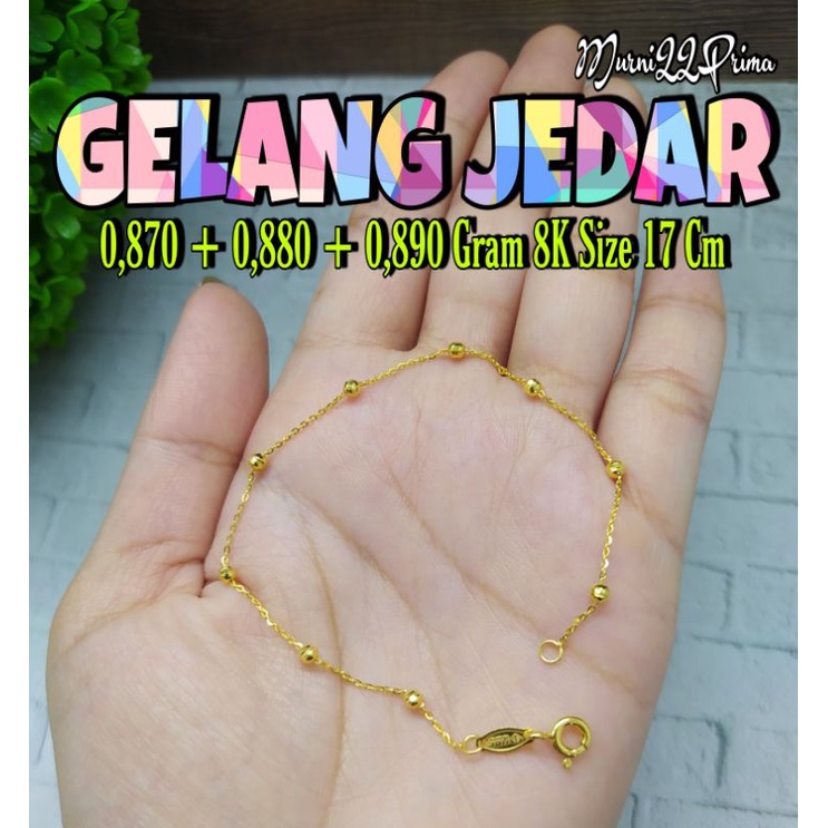 GELANG JEDAR BERAT RINGAN EMAS ASLI