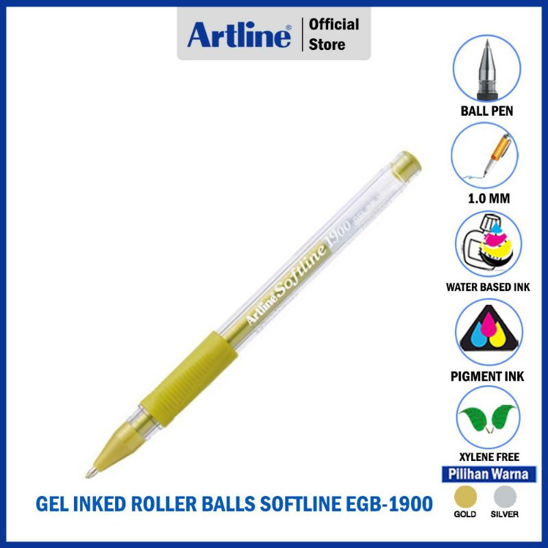 

Ballpoint Artline Softline 1900 gold Bulpen Tinta Emas