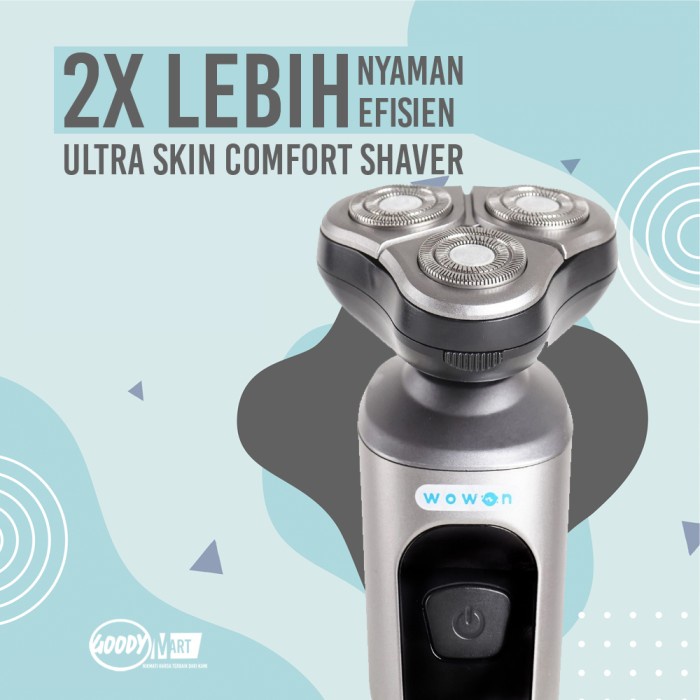 Alat Cukur Rambut Wowon Ultra Skin Comfort (Alat Cukur Kumis & Jenggot)(Y8O0) Mesin Cukur Rambut Cas