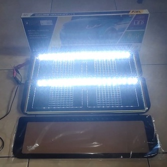 Dudukan Plat Nomor Akrilik Izy 2 led Best Quality