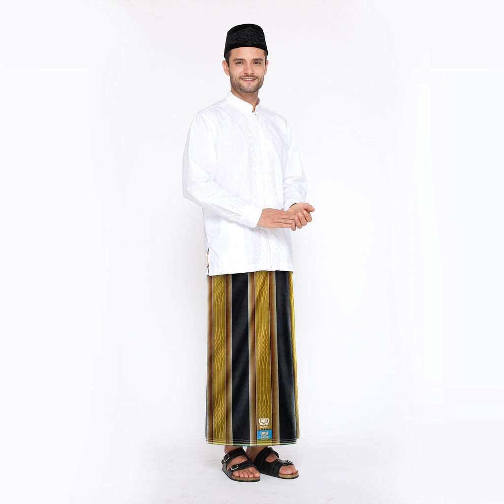 Sarung BHS Classic Gold Motif DKG Hitam Kuning