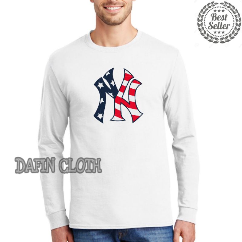 Tshirt Baju Kaos Pria Lengan Panjang Nike New York