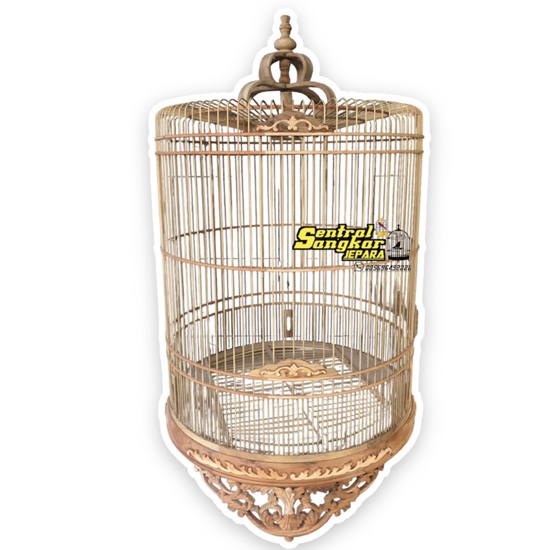 SANGKAR MURAI UKIR KRAWANGAN (READY STOCK) KAYU JATI NO.1