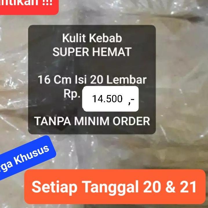 

Kulit Kebab Harga Super Hemat 16 Cm Isi 20 Lembar Tortila Enak Tortilla Top Cocok Untuk Kebab Frozen