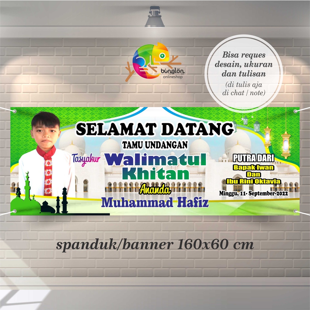 Spanduk Banner Selamat Datang Tamu Undangan Khitanan, Pernikahan, Dll Free Desain