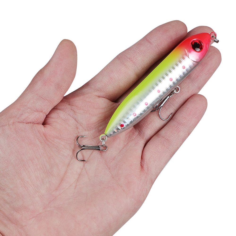 Umpan Popper Pensil Pancing 10cm/12g Umpan Pancing Plastik Umpan Berjalan Kepala Ular Umpan Pensil opwater Fishing Lure