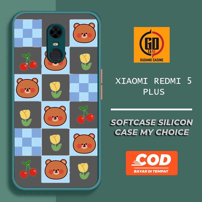 Case Hp XIAOMI REDMI 5 PLUS Case Mychoice Gudang Casing [CATUR BEAR] Casing Hp Aesthetic Kesing Hp K