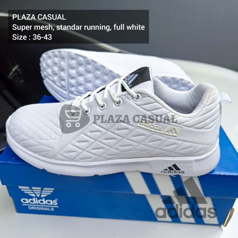 SEPATU SNEAKERS FULL PUTIH ADS A1 PRIA WANITA