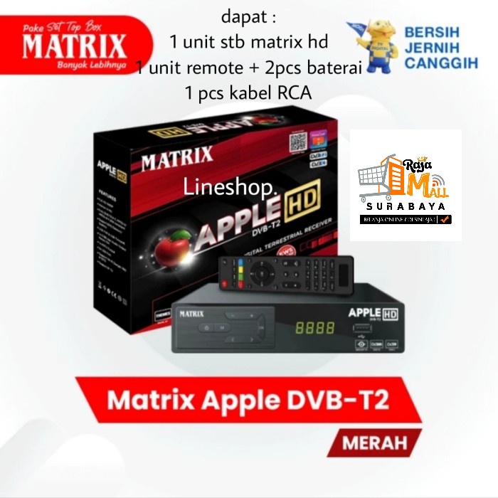 STB MATRIX SET UP BOX MATRIX APPLE HD SETUP BOX MATRIX APPLE MERAH
