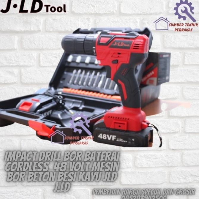 Bor Cordless brushless Drill 48VF 13mm BY J.LD / Mesin Bor Batrai 48V