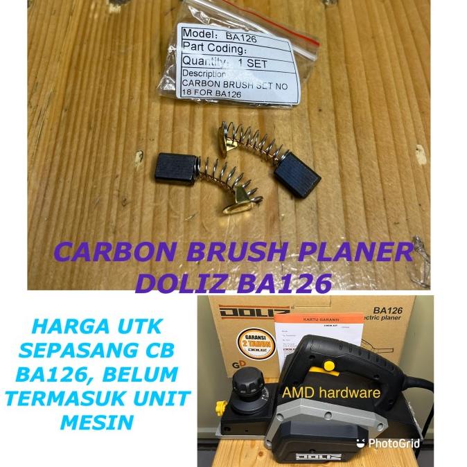 CB DOLIZ BA126 Carbon Brush Areng Mesin PLANER SERUT KAYU BA 126 ASLI amd-hhhhh dijamin