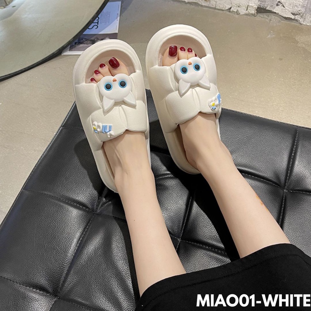 SANDAL WANITA TEMA KUCING KEREN JUGA CAKEP LENTUR ANTI RIBET BAHAN RUBBER IMPORT MIAO01