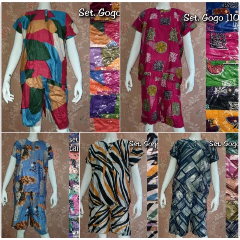 SETELAN SANTAI GOGO / SETELAN PENDEK WANITA / SETELAN SANTAI WANITA / SETELAN WANITA 7/8 / SETELAN TIDUR / BAJU TIDUR