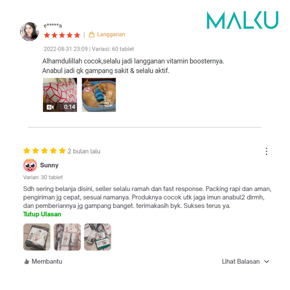 MALKU Boost Multivitamin - Vitamin Daya Tahan Tubuh Kucing - MALKU Vitamin