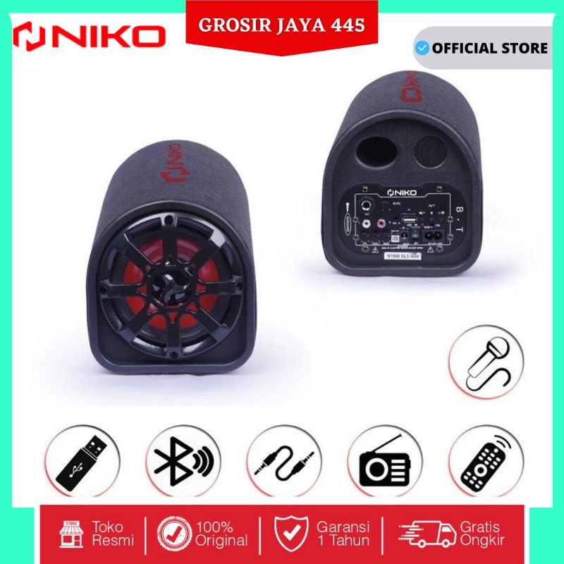 Speaker Niko GL5 Bluetooth 5inc / speaker tabung Speaker Bass Subwoofer GL 5 / speaker karaoke oke 5 inch 30 Watt speaker tabung speaker mic speaker mix