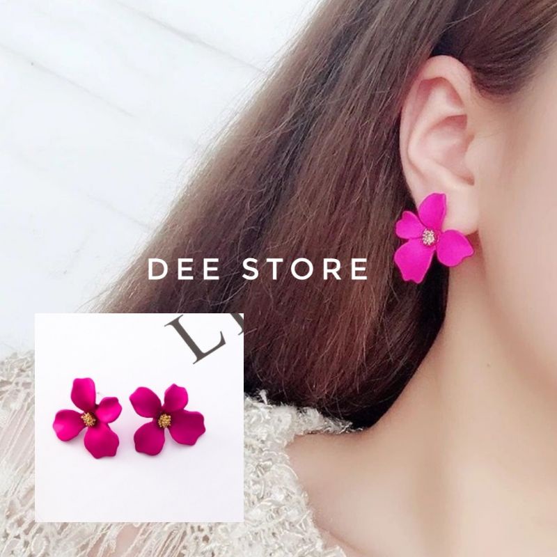 Anting Wanita BUNGA TUSUK WARNA WARNI Korea/Anting Tusuk Hijab/Anting Hijabers Aksesoris Kerudung Ke