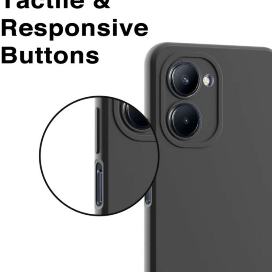 PAKET 4IN1 Case Realme 10 4G Softcase Slim Black Premium Casing Protect Camera