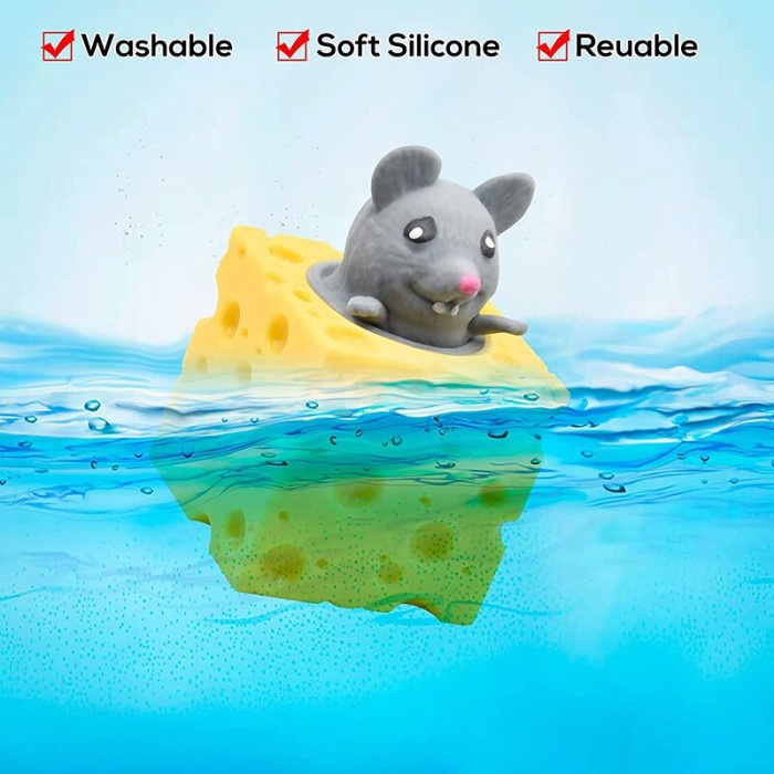 Cheese Mouse POP-UP Squirrel Stress Relief SiliconeSqueeze Mainan Anak upai Tikus Sensory Toys for kids