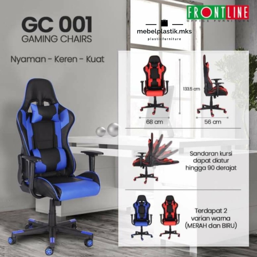 Kursi Gaming/ Kursi Kerja/ Kursi Roda Frontline GC 001