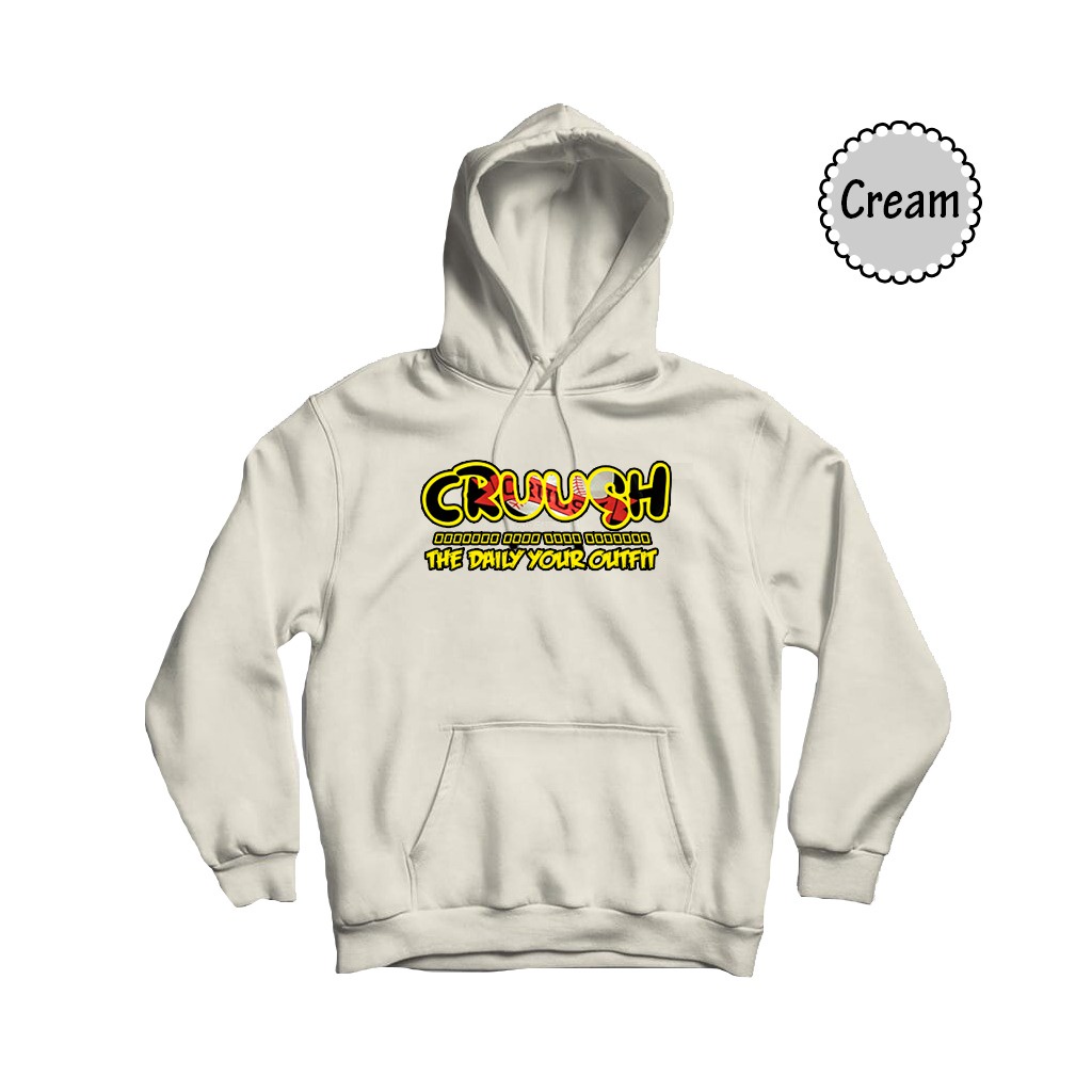 CRUUSH - Jaket Hoodie Cruush Kuning Kunyit Premium Unisex Bahan Flacee Tebal