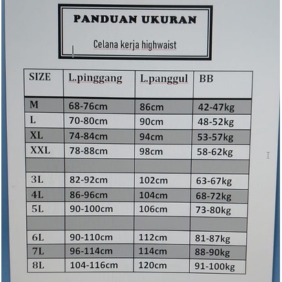 Celana kerja pinggang karet SUPER PREMIUM M-8XL