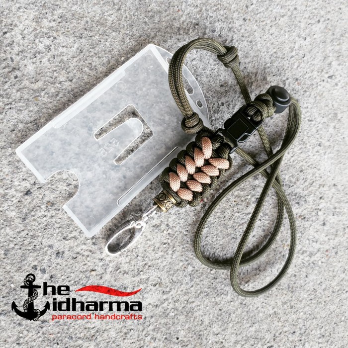 

] Lanyard Name Tag ID Card Holder Tempat Kartu Tali Paracord