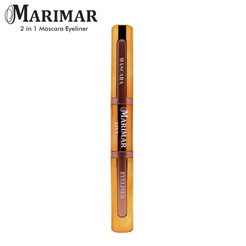 MARIMAR 2in1 Mascara &amp; Eyeliner Black BPOM | Waterproof &amp; Volumizing